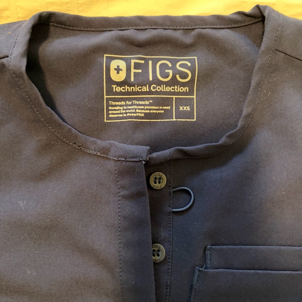 Figs Zaria Scrub Top Navy XXS - Picture 3 of 7